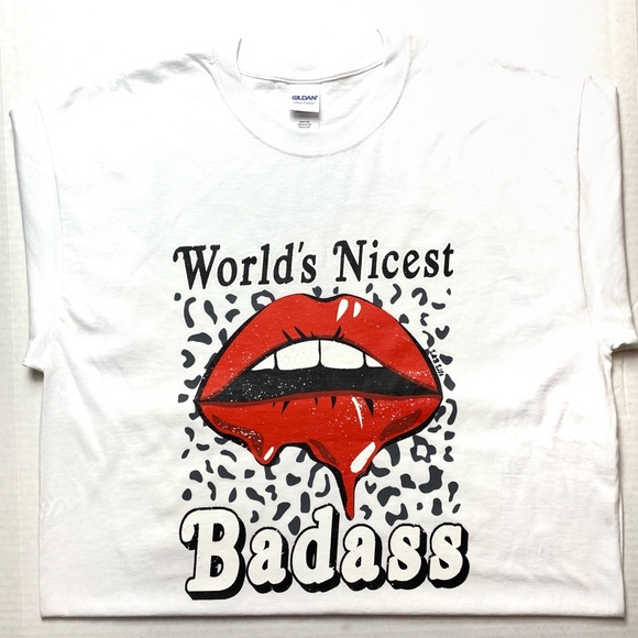 UGMTA Tops - Nicest BADASS white graphic Tshirt.